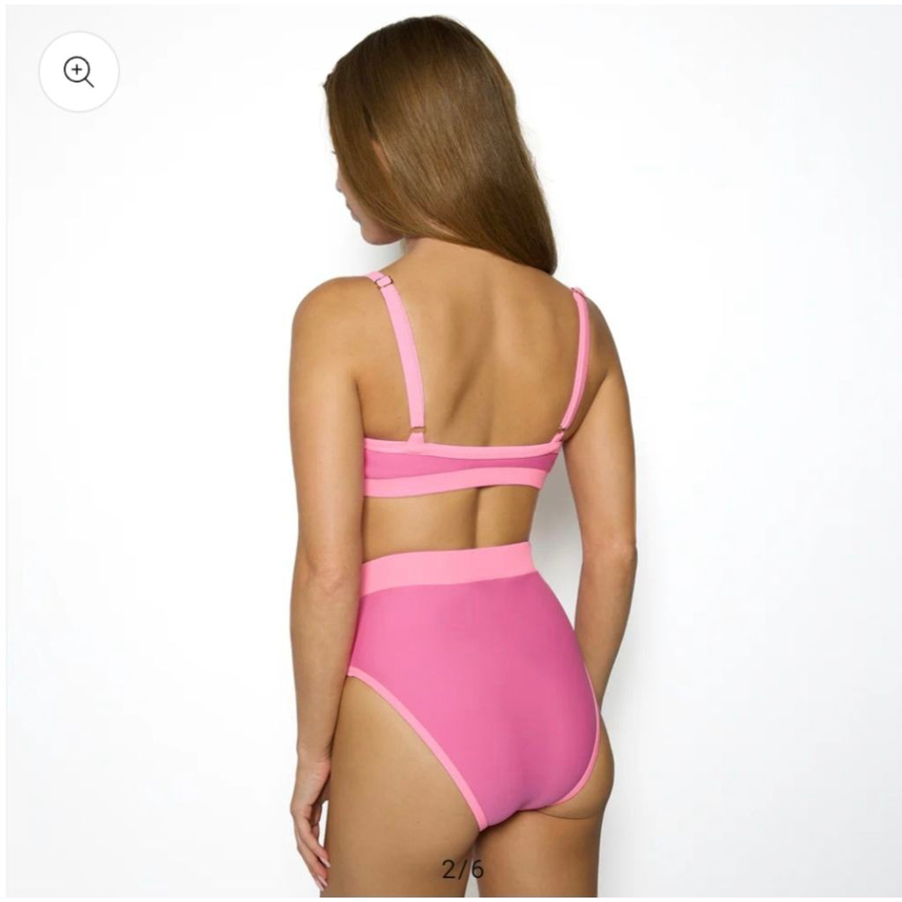 93 Play Street Pink Two-Tone Bikini Set M - Picture 2 of 12